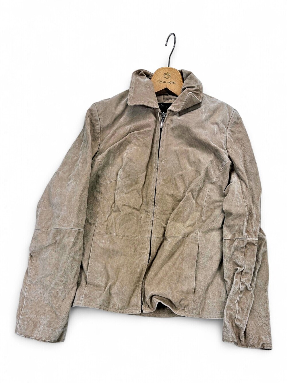 Style & Co Women's Genuine Leather Zip Jacket S